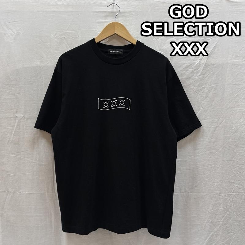 ゴッドセレクショントリプルエックス GOD SELECTION XXX Tシャツ 半袖 ロゴ プリント クルーネック 半袖 Tシャツ L 黒 / ブラック / black メンズ USED 古着 中古 50166197