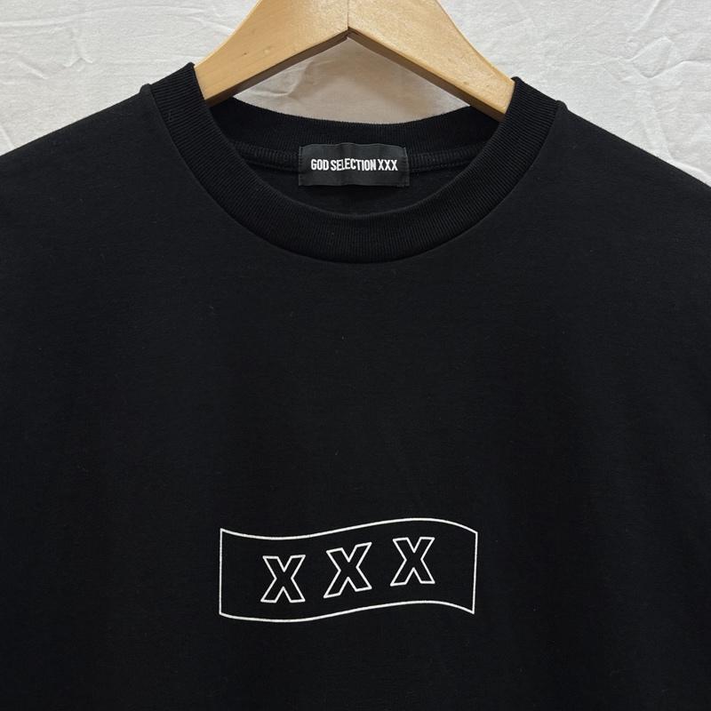 ゴッドセレクショントリプルエックス GOD SELECTION XXX Tシャツ 半袖 ロゴ プリント クルーネック 半袖 Tシャツ L 黒 / ブラック / black メンズ USED 古着 中古 50166197