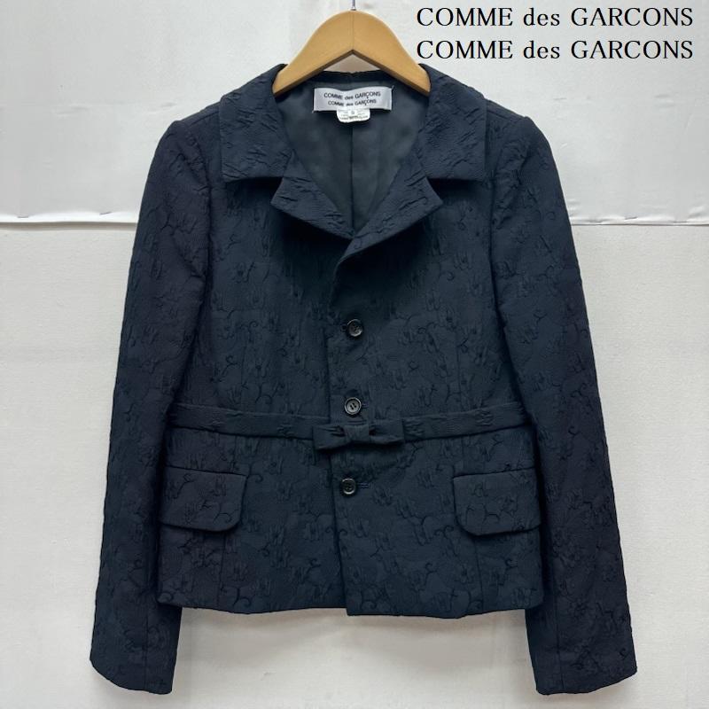 コムデギャルソンコムデギャルソン COMME des GARCONS COMME des GARCONS ジャケット、上着 ジャケット、ブレザー 08AW フロント リボン ジャガード ジャケット RB-J003 S 紺 / ネイビー / navy レディース USED 古着 中古 50166204
