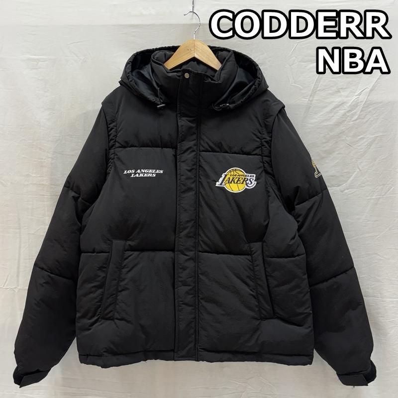 古着 USED ジャケット、上着 ジャンパー、ブルゾン CODDERR NBA レイカーズ ロゴ 中綿 ナイロン ジャケット 2WAY L 黒 / ブラック / black メンズ USED 古着 中古 50166205