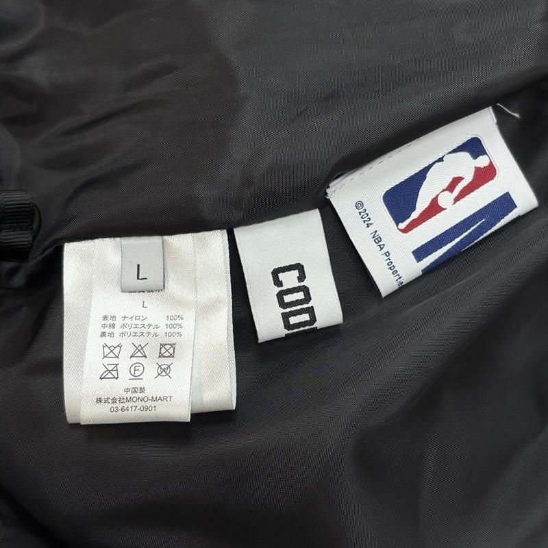 古着 USED ジャケット、上着 ジャンパー、ブルゾン CODDERR NBA レイカーズ ロゴ 中綿 ナイロン ジャケット 2WAY L 黒 / ブラック / black メンズ USED 古着 中古 50166205