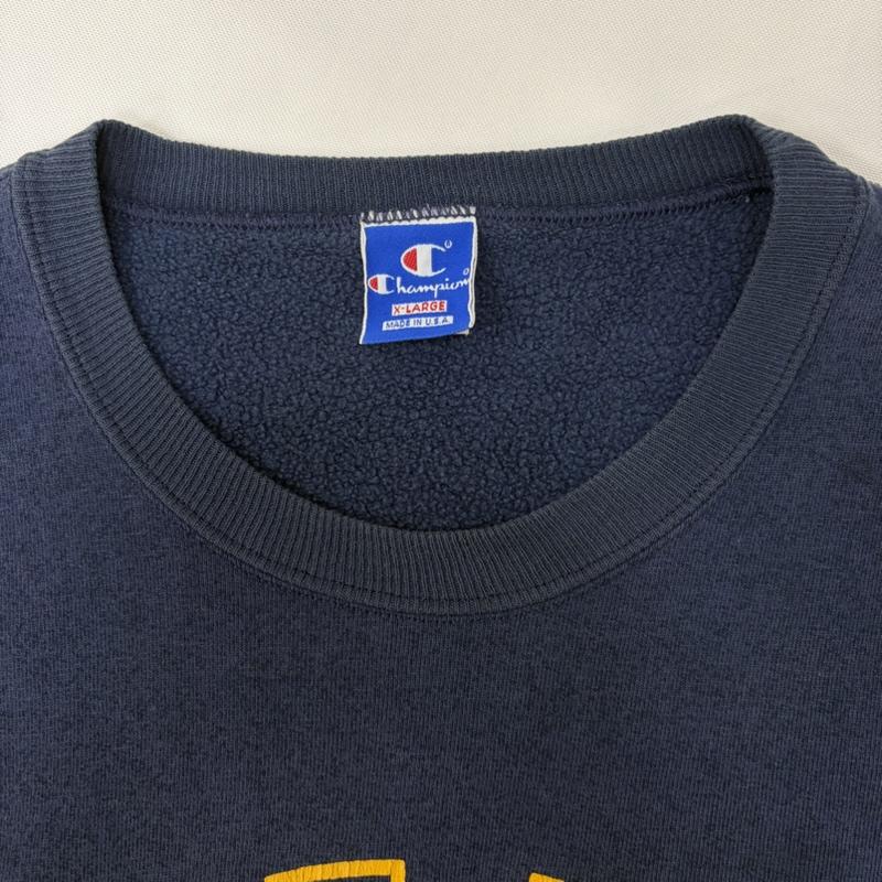 チャンピオン Champion トレーナー 長袖 ヴィンテージスウェット 青刺繍タグ カレッジロゴプリント 83s-85s 80年代 NOTREDAME XL ロゴ、文字 紺 / ネイビー / navy メンズ USED 古着 中古 50166215