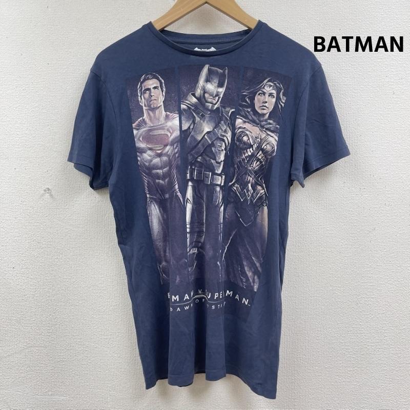 古着 USED Tシャツ 半袖 BATMAN バットマン vs スーパーマン ジャスティスの誕生 プリント Tシャツ S 紺 / ネイビー / navy メンズ USED 古着 中古 50166219
