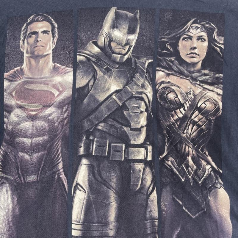 古着 USED Tシャツ 半袖 BATMAN バットマン vs スーパーマン ジャスティスの誕生 プリント Tシャツ S 紺 / ネイビー / navy メンズ USED 古着 中古 50166219