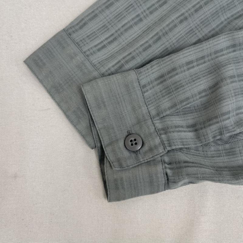 パタゴニア patagonia シャツ、ブラウス 長袖 90s 00s チェック ストライプ柄 長袖 カジュアル シャツ 水色 / ライトブルー / レディース USED 古着 中古 50166220