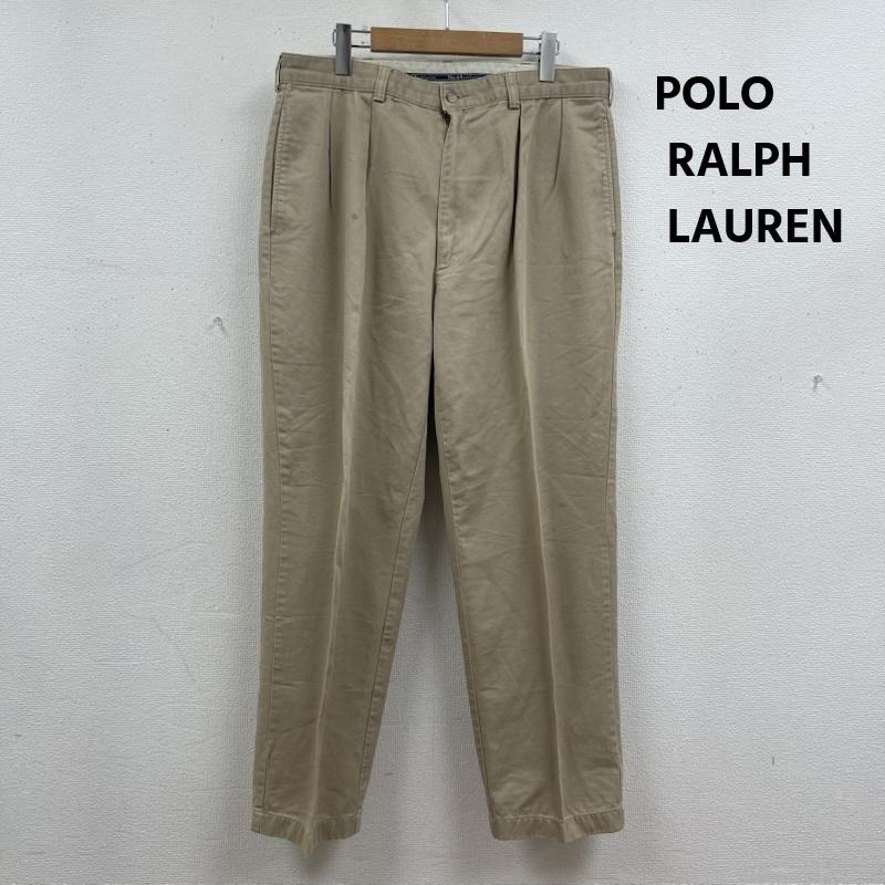 ポロラルフローレン POLO RALPH LAUREN パンツ ワークパンツ、ペインターパンツ ポロチノ 2タック チノパンツ テーパード カジュアル パンツ 36インチ ベージュ / ベージュ / beige メンズ USED 古着 中古 50166224