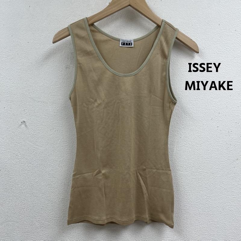 イッセイミヤケ ISSEY MIYAKE タンクトップ タンクトップ 日本製 FETE ストレッチ タンクトップ ノースリーブ トップス ベージュ / ベージュ / beige レディース USED 古着 中古 50166226