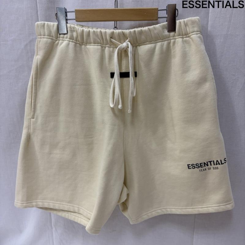 エフオージーエッセンシャルズ FOG ESSENTIALS パンツ ショートパンツ 起毛スウェットショートパンツ ハーフパンツ クリーム ラバータグ M 無地 X ロゴ、文字 オフホワイト / オフホワイト / メンズ USED 古着 中古 50166233