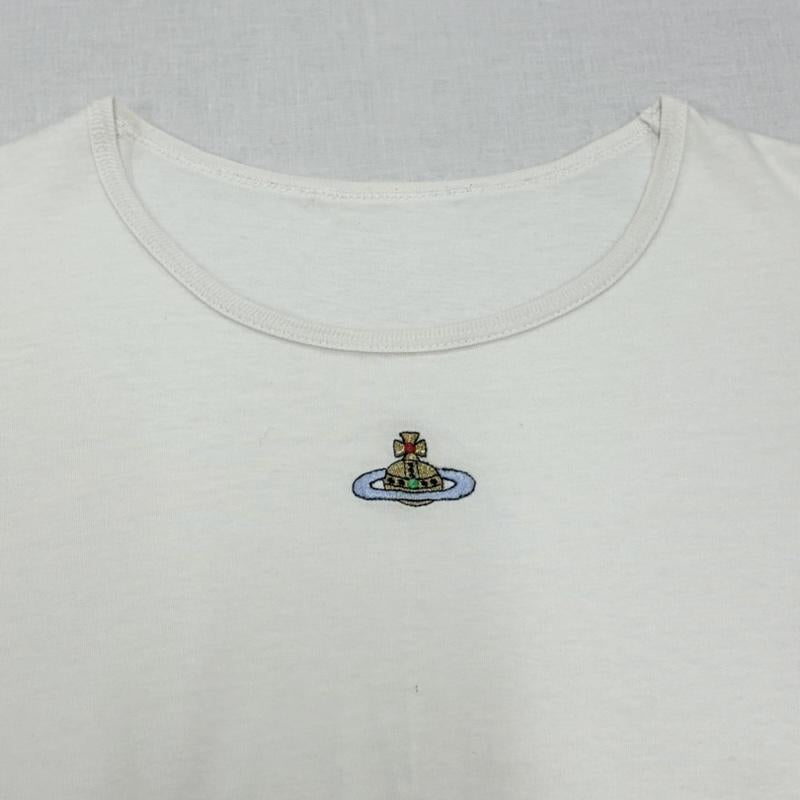 ヴィヴィアンウエストウッド Vivienne Westwood Tシャツ 半袖 半袖 ORB オーブ 刺繍 クルーネック Tシャツ - ワンポイント X ロゴ、文字 X 刺繍 白 / ホワイト / white レディース USED 古着 中古 50166236
