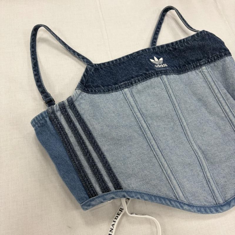 アディダス adidas キャミソール キャミソール KSENIASCHNAIDER クセニア デニム ビスチェ コルセット ロゴ 刺繍 レースアップ キャミソール 38 US8 38 ロゴ、文字 X 刺繍 インディゴ / インディゴ / Indigo X 水色 / ライトブルー / レディース USED 古着 中古 50166238