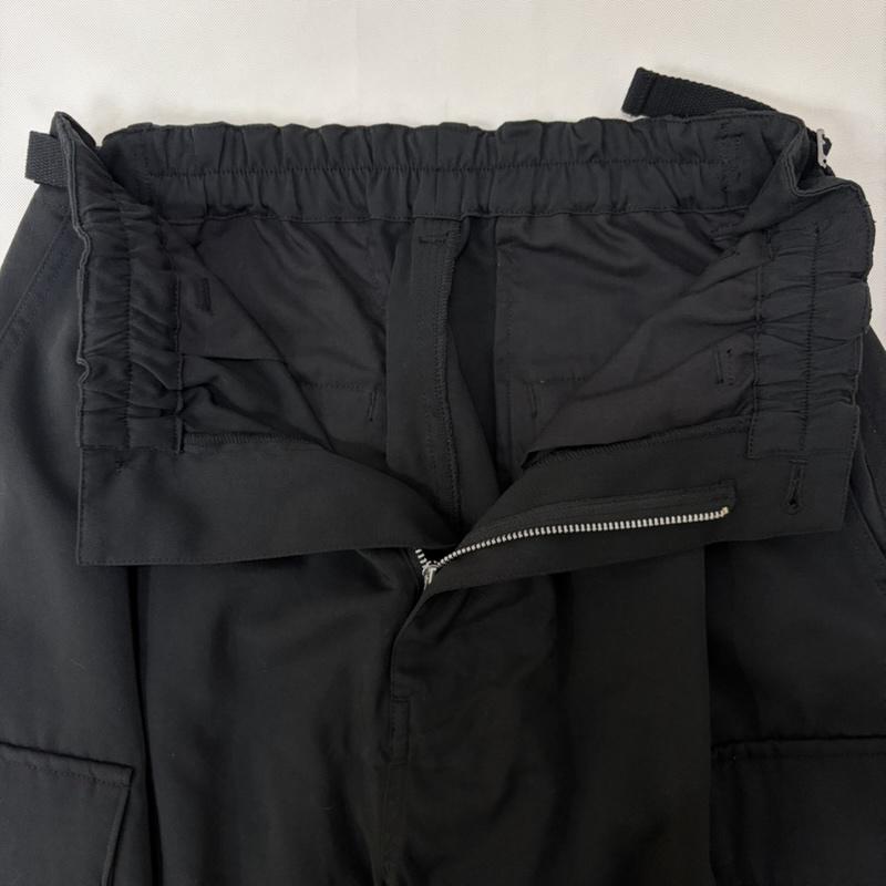 古着 USED ボトムス ボトムス KURASHI&Trips PUBLISHING きれいめカーゴパンツ ハイウエスト 2WAY ワイドパンツ M 無地 黒 / ブラック / black レディース USED 古着 中古 50166239