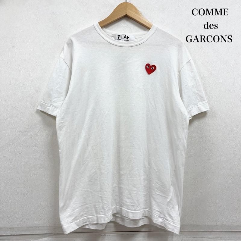 コムデギャルソン COMME des GARCONS Tシャツ 半袖 PLAY プレイ ハート 半袖 Tシャツ ロゴ 刺繍 ワッペン パッチ XL ワンポイント X ロゴ、文字 X 刺繍 白 / ホワイト / white X 赤 / レッド / red メンズ USED 古着 中古 50166241