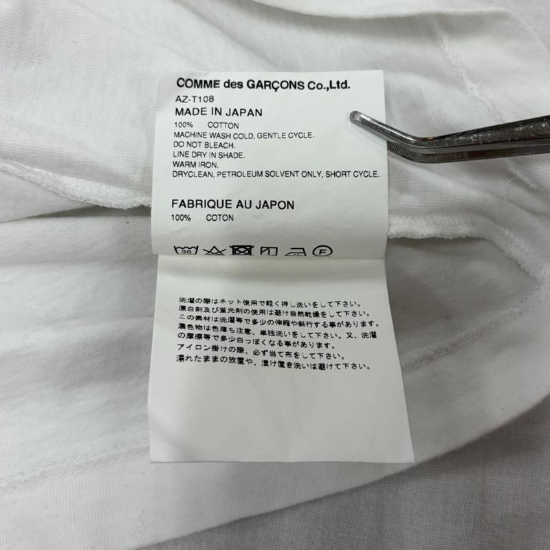 コムデギャルソン COMME des GARCONS Tシャツ 半袖 PLAY プレイ ハート 半袖 Tシャツ ロゴ 刺繍 ワッペン パッチ XL ワンポイント X ロゴ、文字 X 刺繍 白 / ホワイト / white X 赤 / レッド / red メンズ USED 古着 中古 50166241
