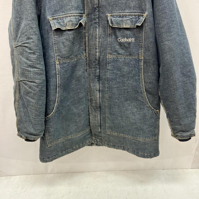 カーハート Carhartt ジャケット、上着 ジャンパー、ブルゾン フード付き デニム ワーク トラディショナル ジャケット XL メンズ USED 古着 中古 50166244