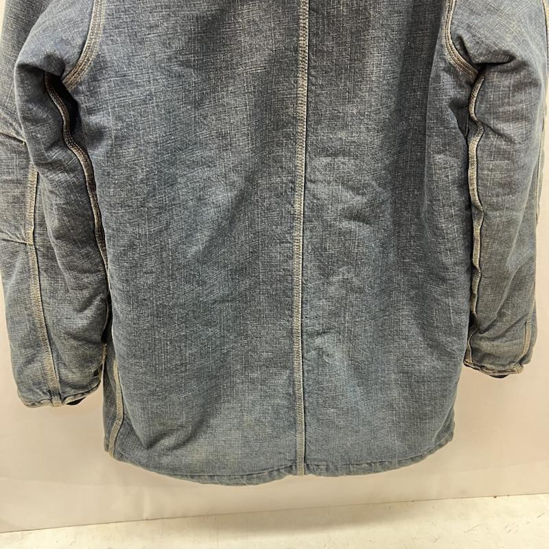 カーハート Carhartt ジャケット、上着 ジャンパー、ブルゾン フード付き デニム ワーク トラディショナル ジャケット XL メンズ USED 古着 中古 50166244