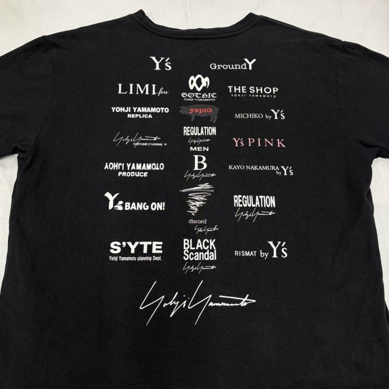 ヨウジヤマモト Yohji Yamamoto Tシャツ 半袖 100周年記念 NEW ERA ニューエラ コラボ 半袖 ロゴ 両面 プリント Tシャツ XXL ロゴ、文字 X プリント 黒 / ブラック / black X 白 / ホワイト / white メンズ USED 古着 中古 50166246