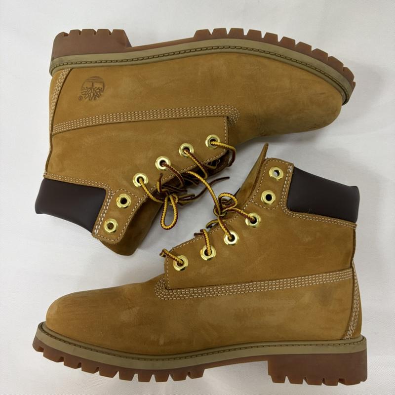 ティンバーランド Timberland ブーツ 一般 プレミアム ウォータープルーフ ブーツ ジュニア イエローブーツ ワーク tb112909713 24.0cm 無地 X ロゴ、文字 ベージュ / ベージュ / beige X 茶 / ブラウン / brown レディース USED 古着 中古 50166248