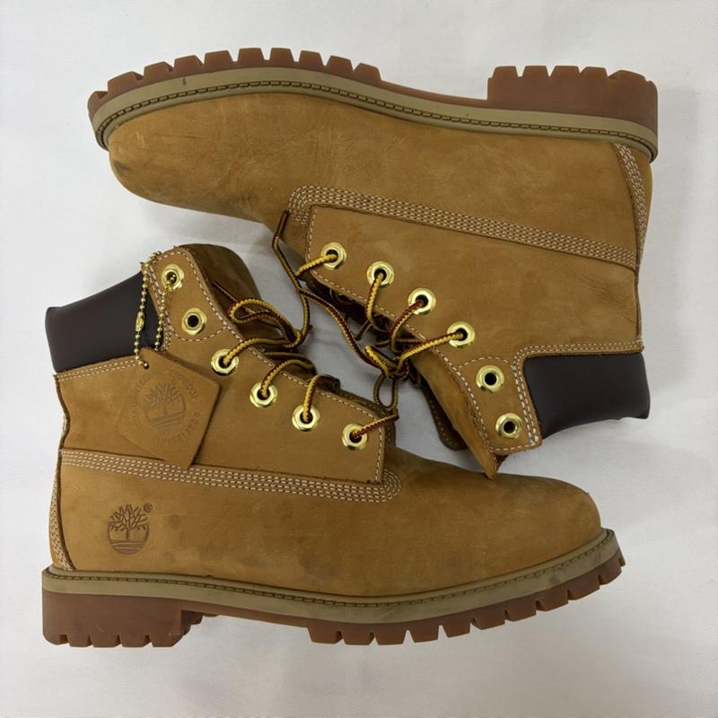 ティンバーランド Timberland ブーツ 一般 プレミアム ウォータープルーフ ブーツ ジュニア イエローブーツ ワーク tb112909713 24.0cm 無地 X ロゴ、文字 ベージュ / ベージュ / beige X 茶 / ブラウン / brown レディース USED 古着 中古 50166248