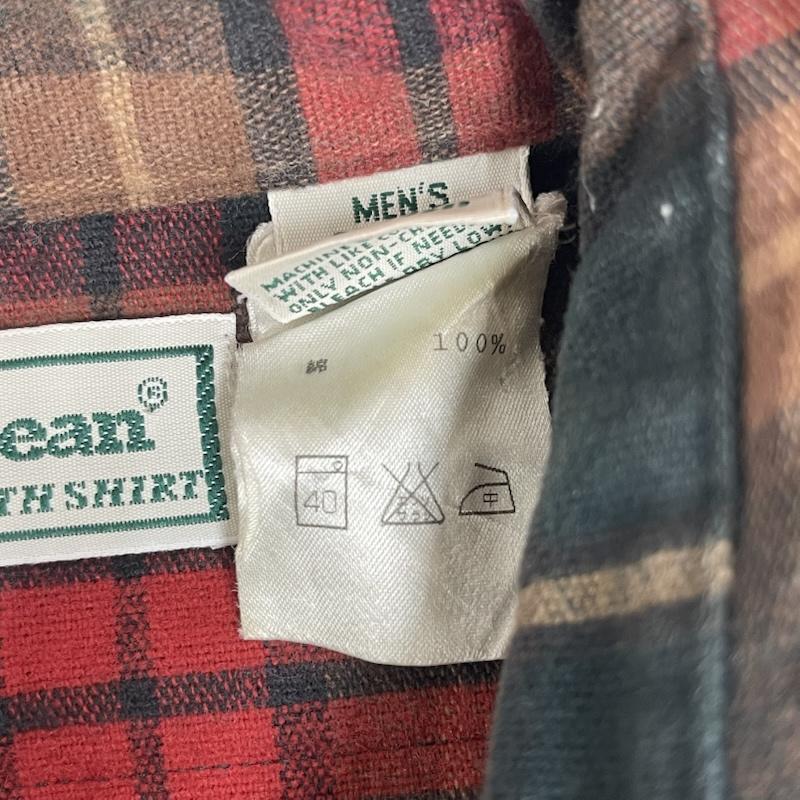 エルエルビーン L.L.Bean シャツ、ブラウス 長袖 USA製 80s 90s ヴィンテージ チェック柄 シャモア クロス シャツ S 赤 / レッド / red メンズ USED 古着 中古 50166249
