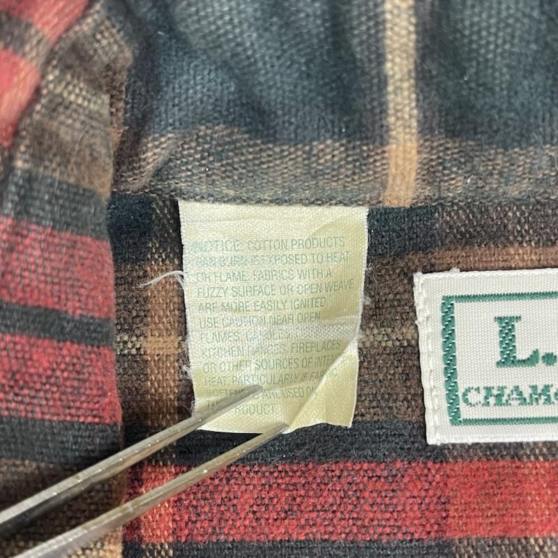 エルエルビーン L.L.Bean シャツ、ブラウス 長袖 USA製 80s 90s ヴィンテージ チェック柄 シャモア クロス シャツ S 赤 / レッド / red メンズ USED 古着 中古 50166249