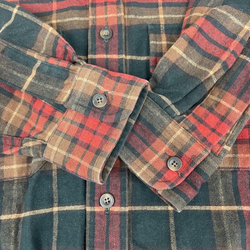 エルエルビーン L.L.Bean シャツ、ブラウス 長袖 USA製 80s 90s ヴィンテージ チェック柄 シャモア クロス シャツ S 赤 / レッド / red メンズ USED 古着 中古 50166249