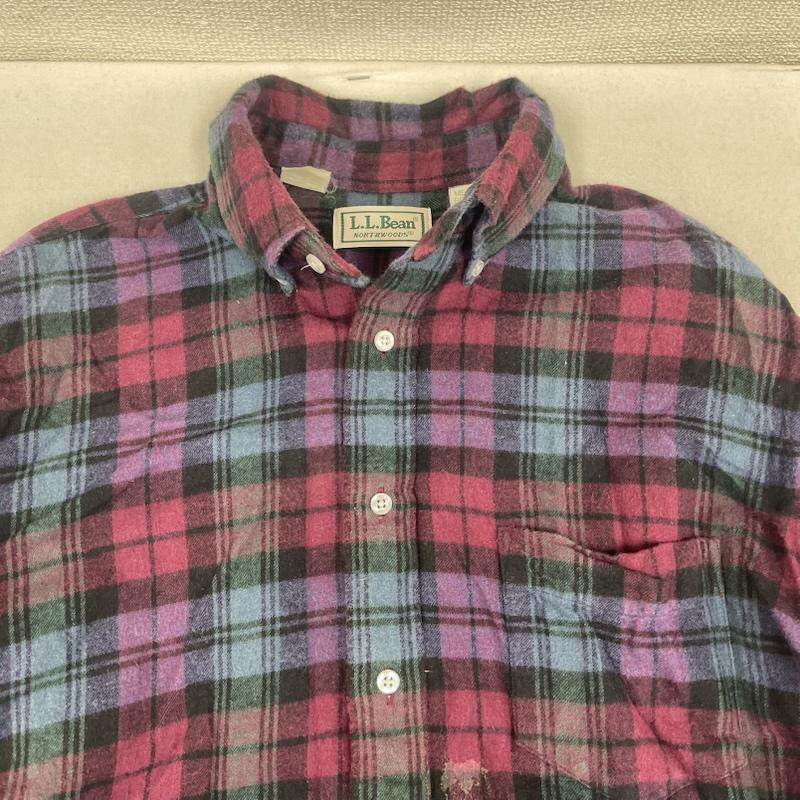 エルエルビーン L.L.Bean シャツ、ブラウス 長袖 80s 90s ヴィンテージ チェック柄 長袖 カジュアル シャツ マルチカラー / マルチカラー / multicolor メンズ USED 古着 中古 50166255