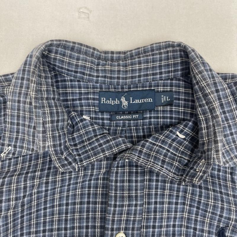 ラルフローレン RALPHLAUREN シャツ、ブラウス 長袖 CLASSIC FIT チェック柄 長袖 ボタンダウン カジュアル シャツ L マルチカラー / マルチカラー / multicolor メンズ USED 古着 中古 50166256