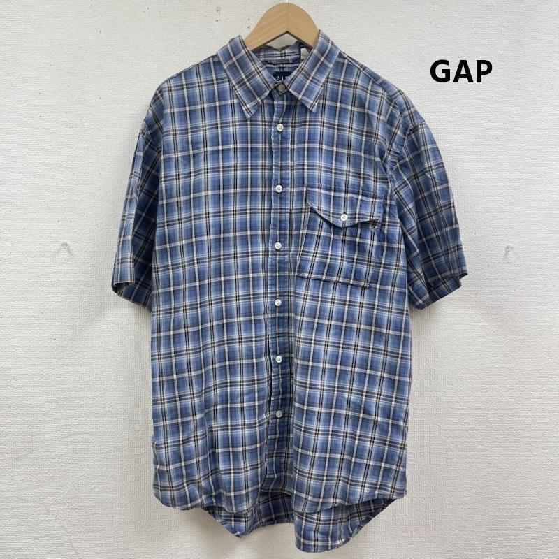 ギャップ GAP シャツ、ブラウス 半袖 80s 90s OLD GAP チェック柄 半袖 カジュアル シャツ M 青 / ブルー / blue メンズ USED 古着 中古 50166260