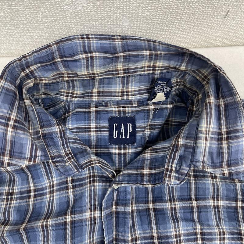 ギャップ GAP シャツ、ブラウス 半袖 80s 90s OLD GAP チェック柄 半袖 カジュアル シャツ M 青 / ブルー / blue メンズ USED 古着 中古 50166260