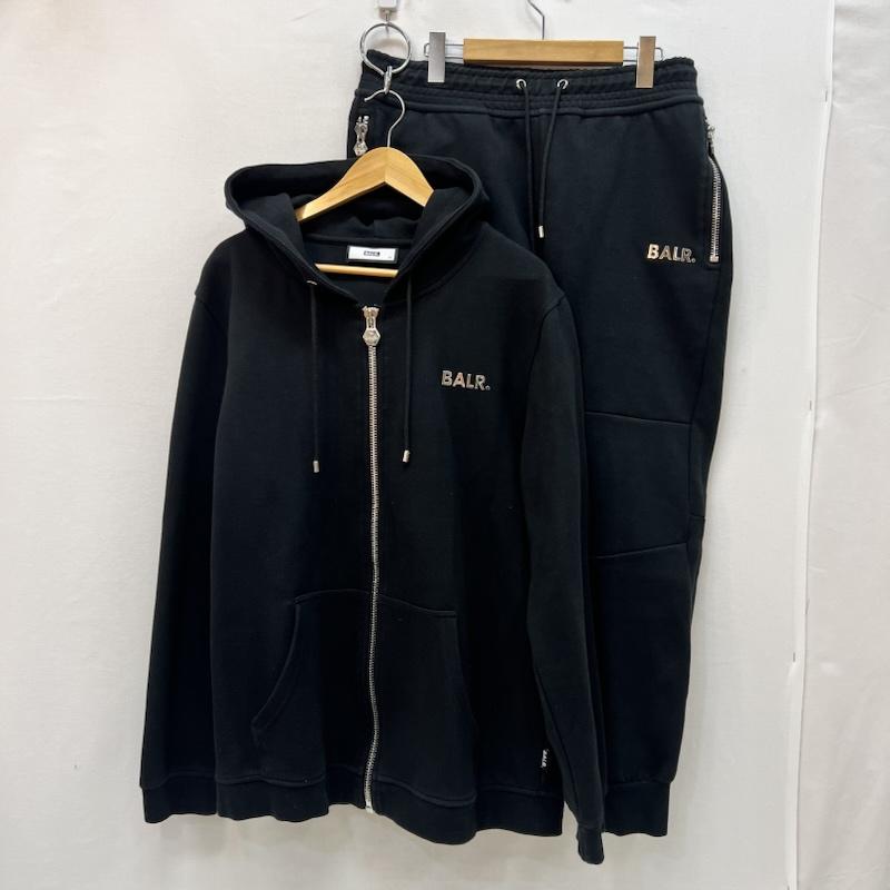 古着 USED パーカー 長袖 BALR. ボーラー ジップパーカー スウェットパンツ セットアップ - 黒 / ブラック / black メンズ USED 古着 中古 50166264
