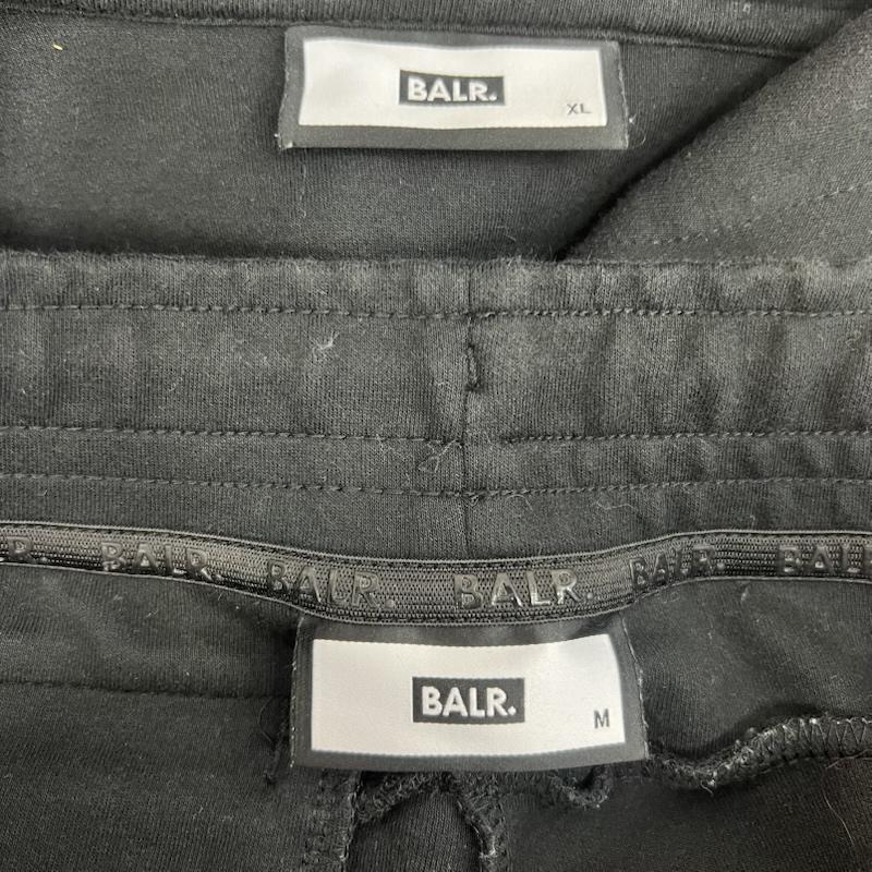 古着 USED パーカー 長袖 BALR. ボーラー ジップパーカー スウェットパンツ セットアップ - 黒 / ブラック / black メンズ USED 古着 中古 50166264