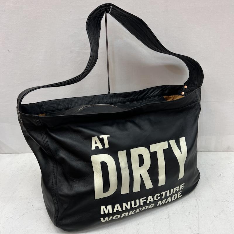 古着 USED ショルダーバッグ ショルダーバッグ AT-DIRTY アットダーティー レザ一 ニュースペーパーバッグ - 黒 / ブラック / black メンズ USED 古着 中古 50166265