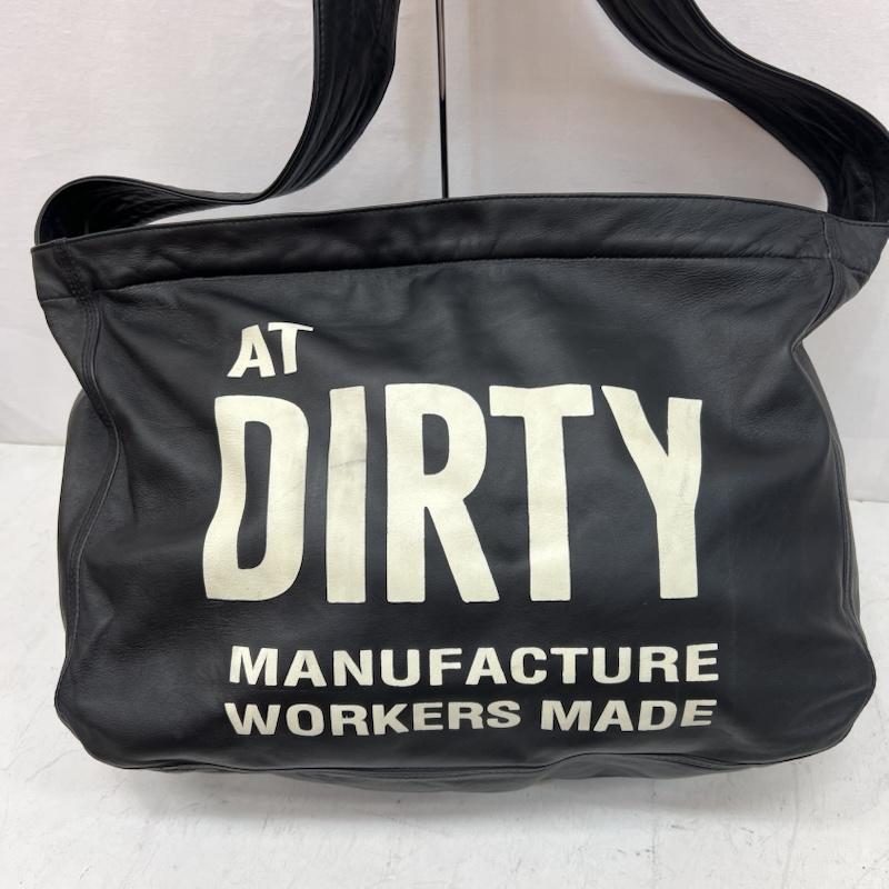 古着 USED ショルダーバッグ ショルダーバッグ AT-DIRTY アットダーティー レザ一 ニュースペーパーバッグ - 黒 / ブラック / black メンズ USED 古着 中古 50166265
