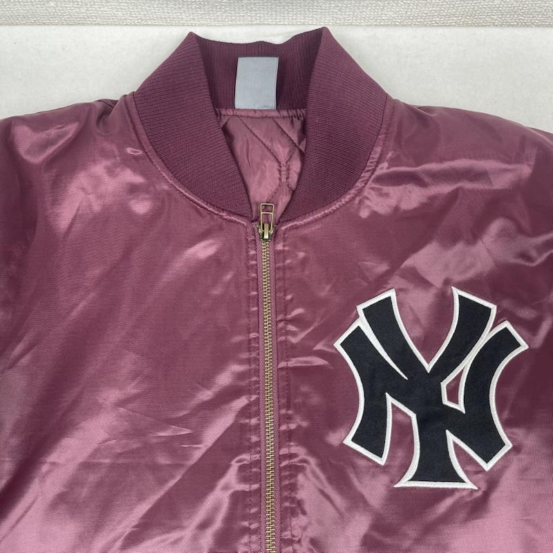マジェスティック MAJESTIC ジャケット、上着 ジャンパー、ブルゾン MLB コラボ MA-1 ジャケット ジャンパー LL23-NYK-7F01 L えんじ / ワインレッド / dark red メンズ USED 古着 中古 50166272