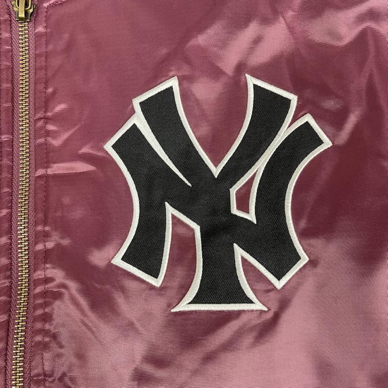 マジェスティック MAJESTIC ジャケット、上着 ジャンパー、ブルゾン MLB コラボ MA-1 ジャケット ジャンパー LL23-NYK-7F01 L えんじ / ワインレッド / dark red メンズ USED 古着 中古 50166272