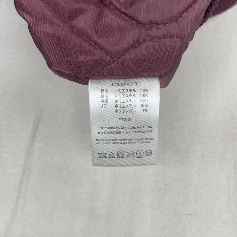 マジェスティック MAJESTIC ジャケット、上着 ジャンパー、ブルゾン MLB コラボ MA-1 ジャケット ジャンパー LL23-NYK-7F01 L えんじ / ワインレッド / dark red メンズ USED 古着 中古 50166272