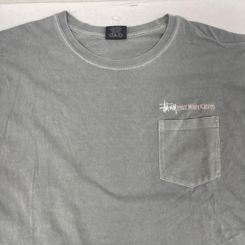 ステューシー STUSSY Tシャツ 半袖 Post Modern Roots Pigment Dyed Pocket S/S Tee Tシャツ L 薄緑 / ライトグリーン / メンズ USED 古着 中古 50166275