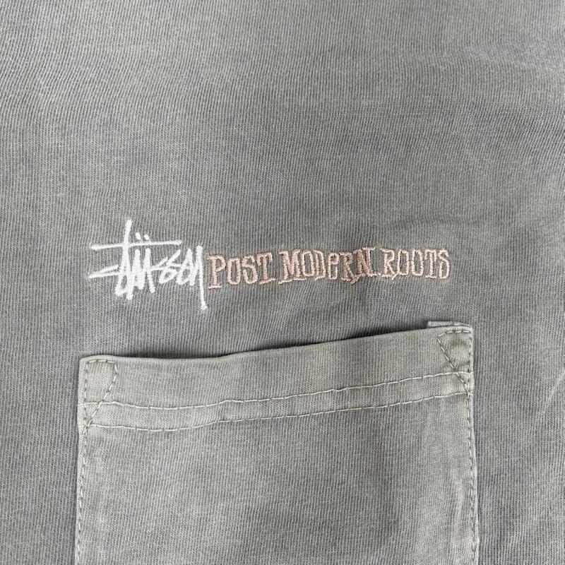 ステューシー STUSSY Tシャツ 半袖 Post Modern Roots Pigment Dyed Pocket S/S Tee Tシャツ L 薄緑 / ライトグリーン / メンズ USED 古着 中古 50166275