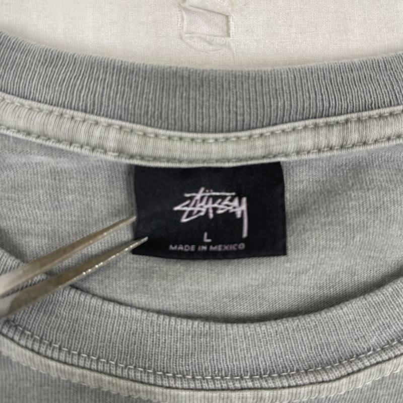 ステューシー STUSSY Tシャツ 半袖 Post Modern Roots Pigment Dyed Pocket S/S Tee Tシャツ L 薄緑 / ライトグリーン / メンズ USED 古着 中古 50166275