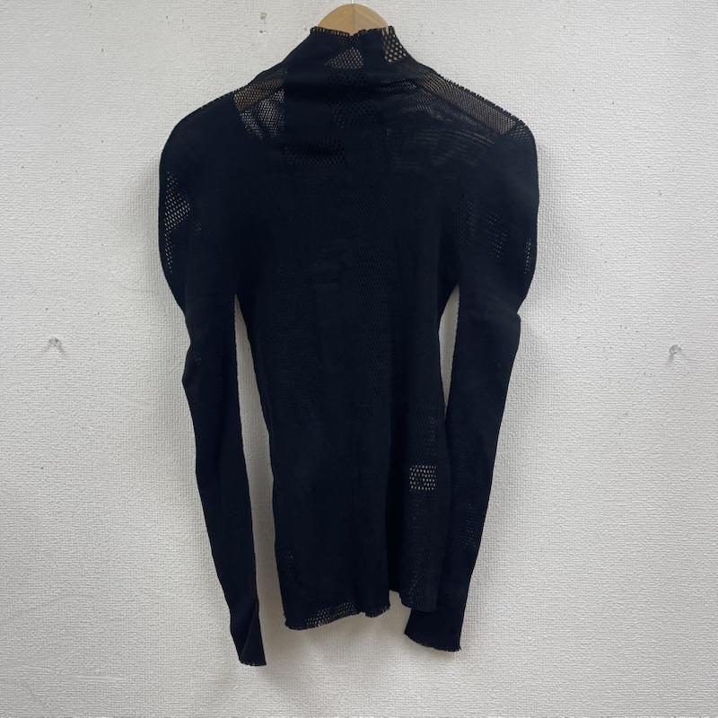 イッセイミヤケ ISSEY MIYAKE カットソー 長袖 日本製 ハイネック パワーネット メッシュニット トップス カットソー 2 黒 / ブラック / black レディース USED 古着 中古 50166276