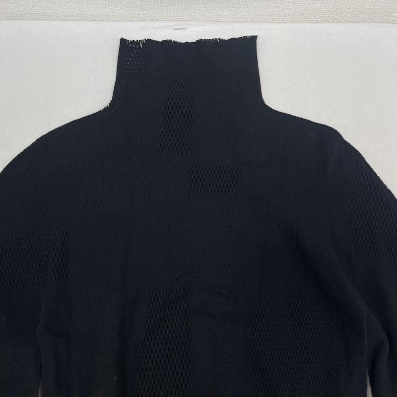 イッセイミヤケ ISSEY MIYAKE カットソー 長袖 日本製 ハイネック パワーネット メッシュニット トップス カットソー 2 黒 / ブラック / black レディース USED 古着 中古 50166276