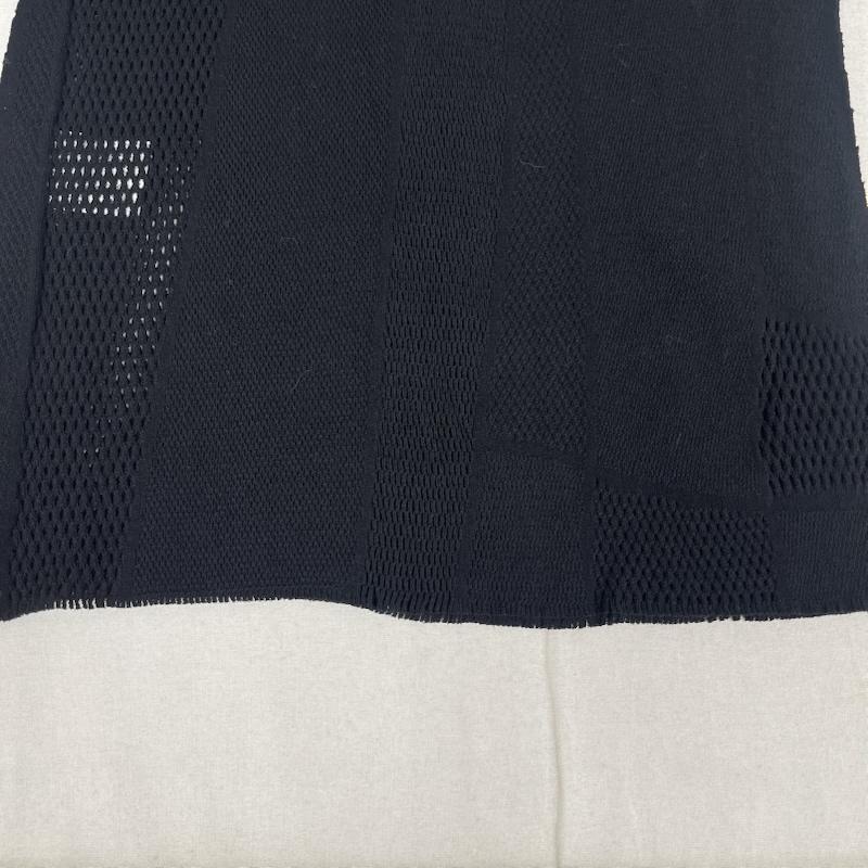 イッセイミヤケ ISSEY MIYAKE カットソー 長袖 日本製 ハイネック パワーネット メッシュニット トップス カットソー 2 黒 / ブラック / black レディース USED 古着 中古 50166276