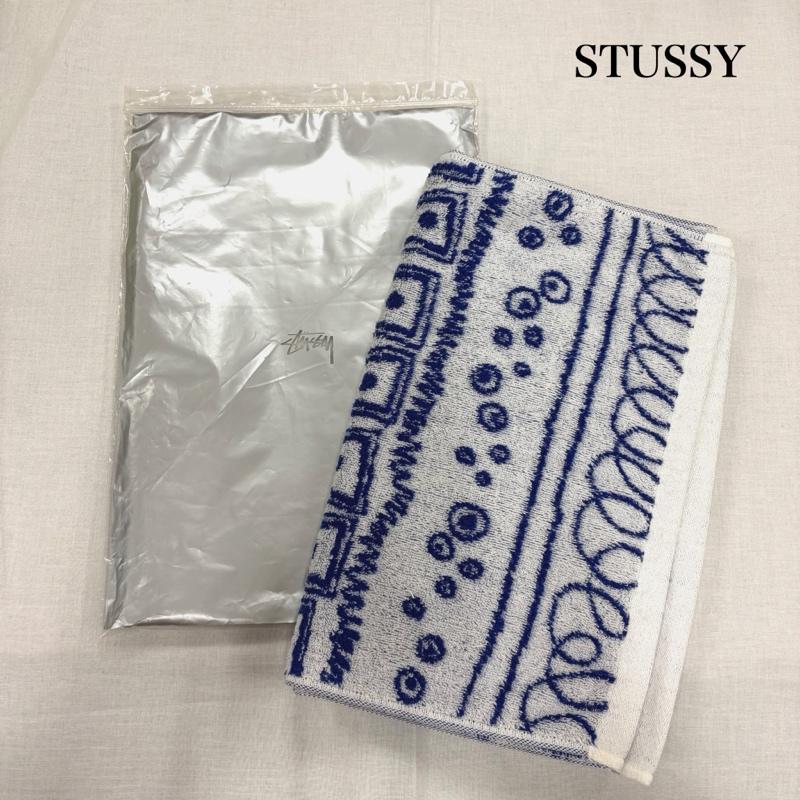 ステューシー STUSSY ファッション小物 ファッション小物 OLD オールド フェイスタオル - 総柄 白 / ホワイト / white X 青 / ブルー / blue メンズ USED 古着 中古 50166277