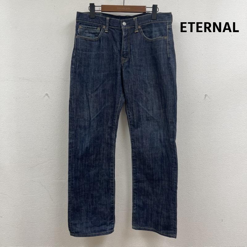 エターナル ETERNAL パンツ デニム、ジーンズ 日本製 ジップフライ ストレート ワイド デニム パンツ 34 インディゴ / インディゴ / Indigo メンズ USED 古着 中古 50166280