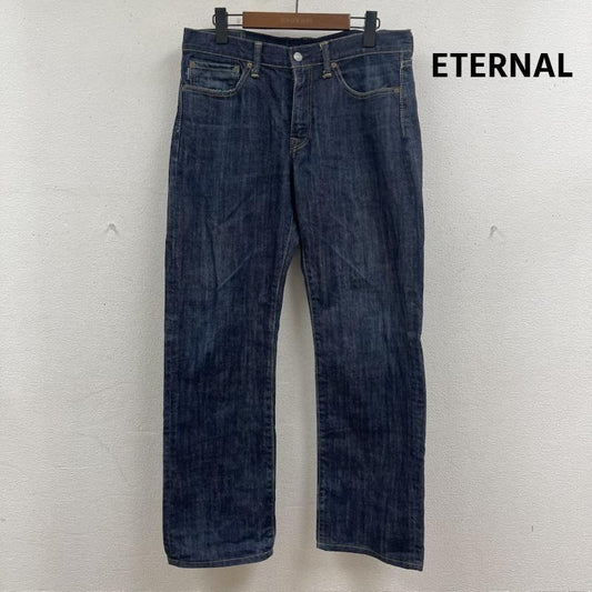 エターナル ETERNAL パンツ デニム、ジーンズ 日本製 ジップフライ ストレート ワイド デニム パンツ 34 インディゴ / インディゴ / Indigo メンズ USED 古着 中古 50166280