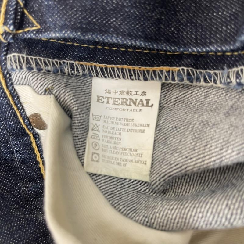 エターナル ETERNAL パンツ デニム、ジーンズ 日本製 ジップフライ ストレート ワイド デニム パンツ 34 インディゴ / インディゴ / Indigo メンズ USED 古着 中古 50166280
