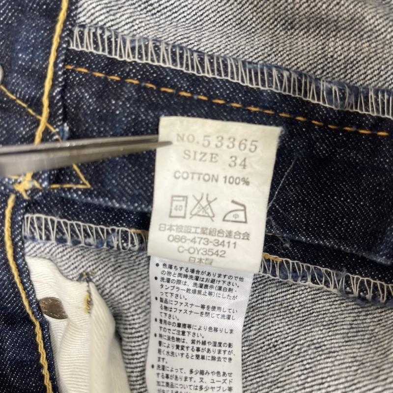 エターナル ETERNAL パンツ デニム、ジーンズ 日本製 ジップフライ ストレート ワイド デニム パンツ 34 インディゴ / インディゴ / Indigo メンズ USED 古着 中古 50166280