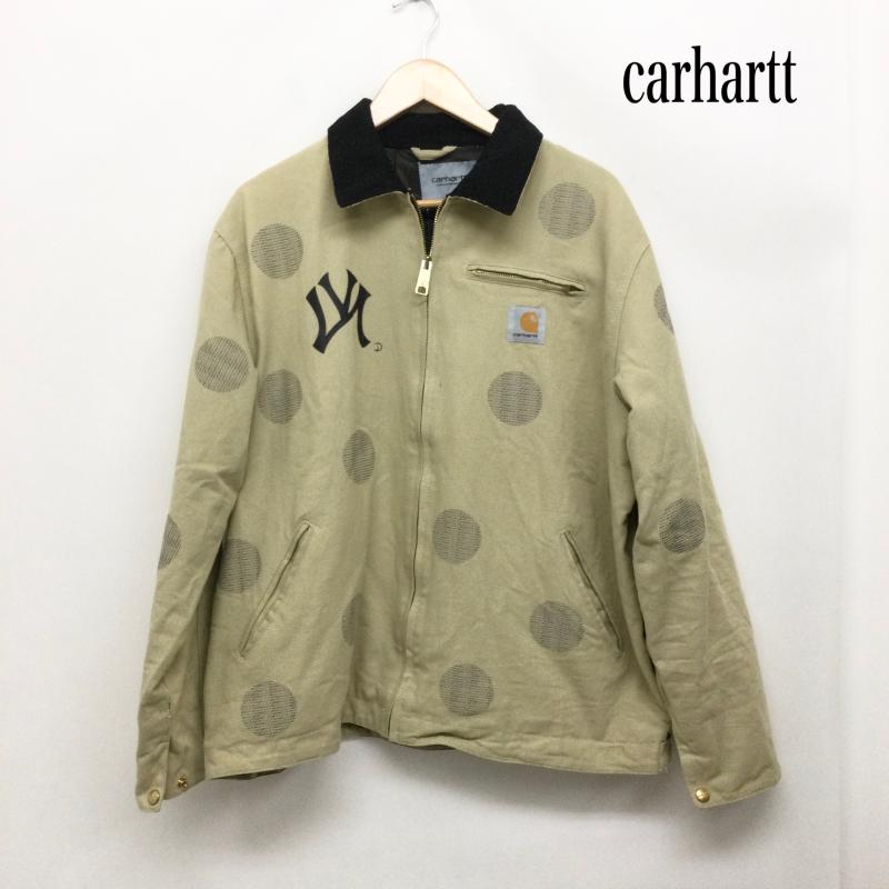カーハート Carhartt ジャケット、上着 ジャンパー、ブルゾン carhartt SV DOT DETROIT JACKET L ロゴ、文字 ベージュ / ベージュ / beige メンズ USED 古着 中古 50166287
