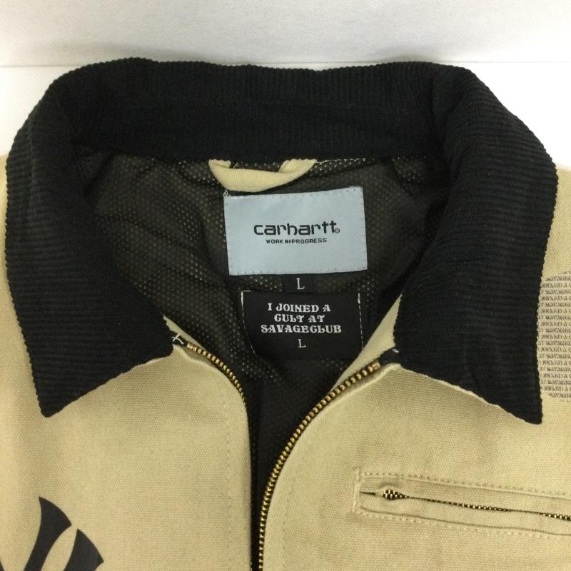 カーハート Carhartt ジャケット、上着 ジャンパー、ブルゾン carhartt SV DOT DETROIT JACKET L ロゴ、文字 ベージュ / ベージュ / beige メンズ USED 古着 中古 50166287