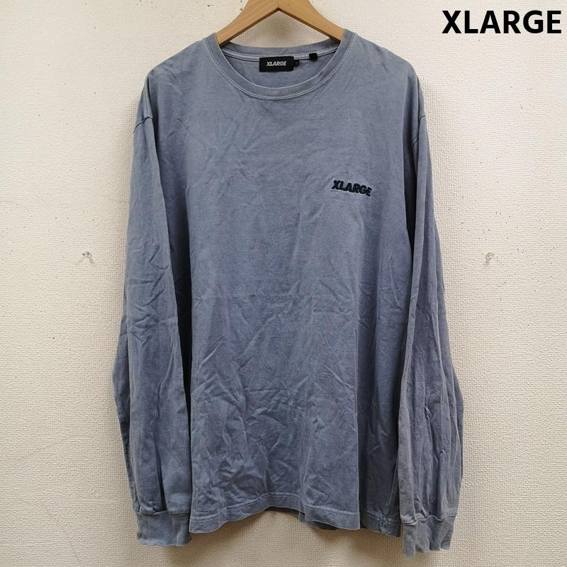 エクストララージ XLARGE Tシャツ 長袖 OGロゴ ゴリラ ピグメント加工 顔料染め L/S TEE 長袖 Tシャツ 101211011017 L 青 / ブルー / blue メンズ USED 古着 中古 50166290